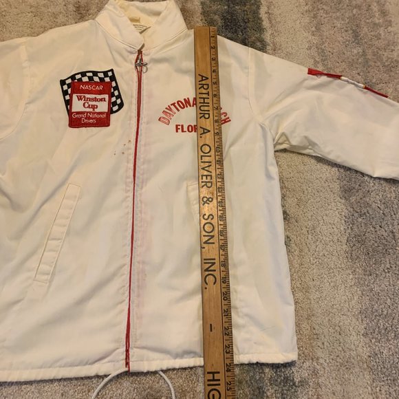 Vintage 1980s Winston Cup Series NASCAR Light Zip Up Jacket - Picture 10 of 15
